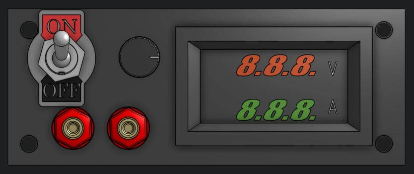 Front panel of power supply