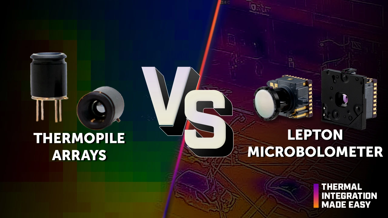 Thumbnail of a MLX90640 versus a Lepton 3.5
